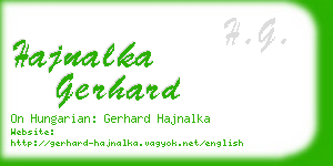 hajnalka gerhard business card